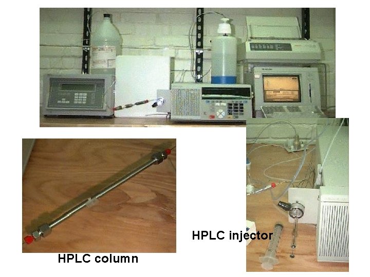 HPLC injector HPLC column 