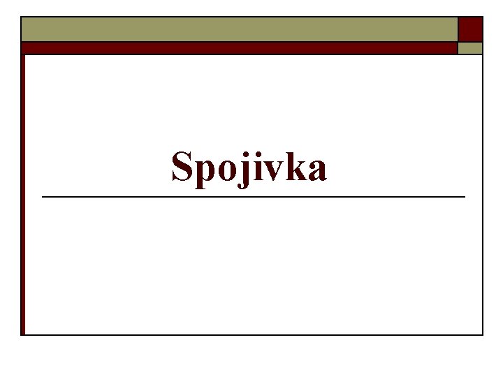 Spojivka Spojivka