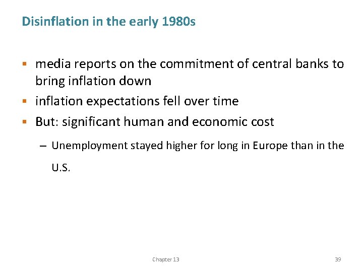 Disinflation in the early 1980 s media reports on the commitment of central banks