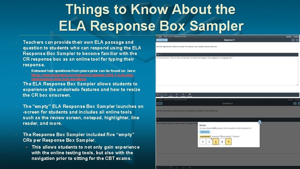 Things to Know About the ELA Response Box Sampler Teachers can provide their own