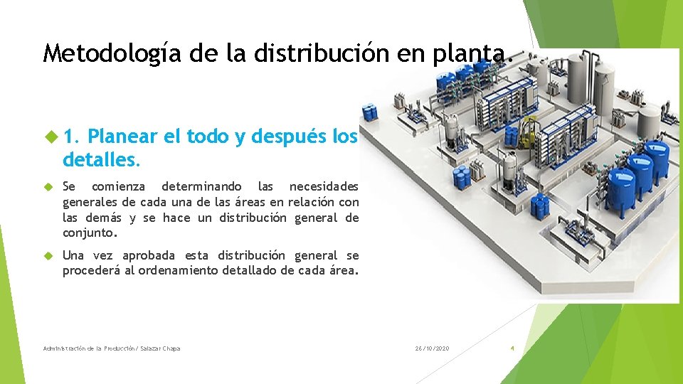 Metodología de la distribución en planta. 1. Planear el todo y después los detalles.