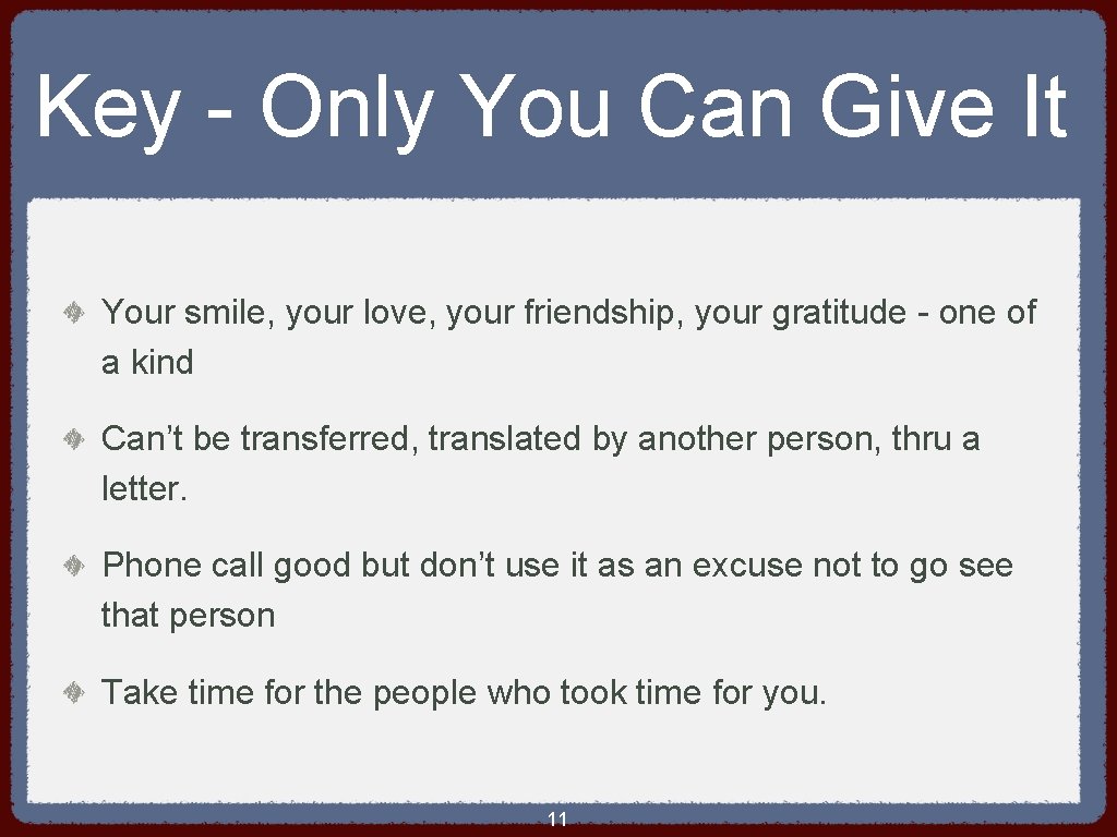 Key - Only You Can Give It Your smile, your love, your friendship, your