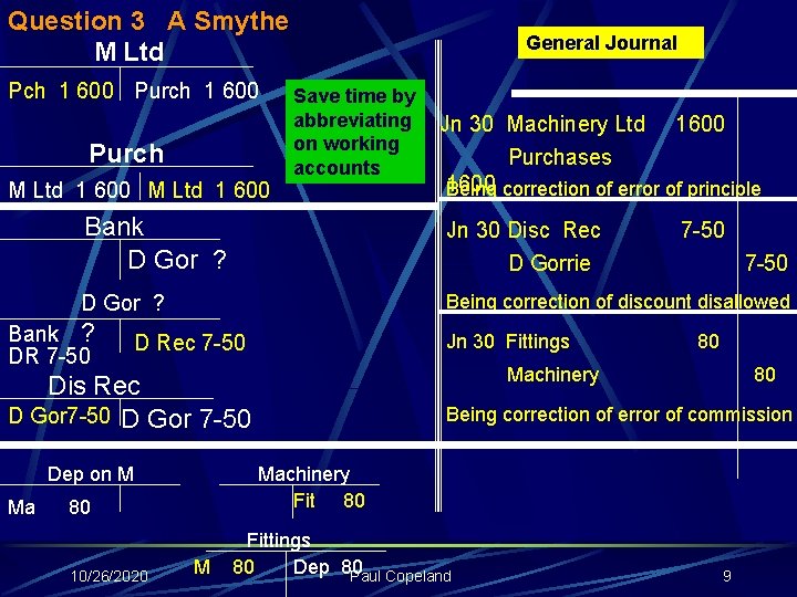 Question 3 A Smythe M Ltd Pch 1 600 Purch M Ltd 1 600