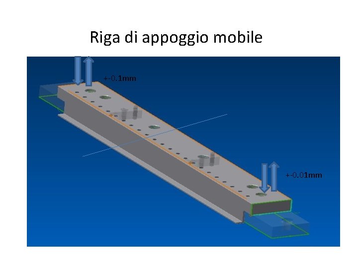 Riga di appoggio mobile +-0. 1 mm +-0. 01 mm 