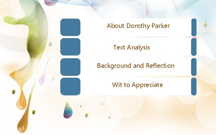 About Dorothy Parker Text Analysis Background and Reflection Wit to Appreciate 