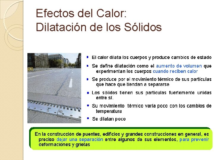 Efectos del Calor: Dilatación de los Sólidos 