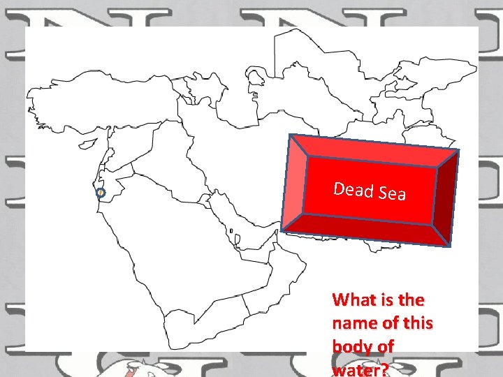 Dead Sea What is the name of this body of water? 