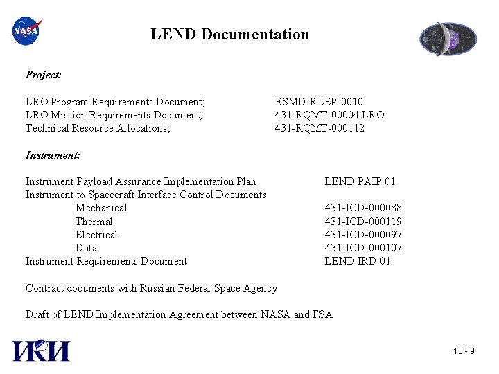 LRO System Requirements Review Lunar Exploration Neutron Detector