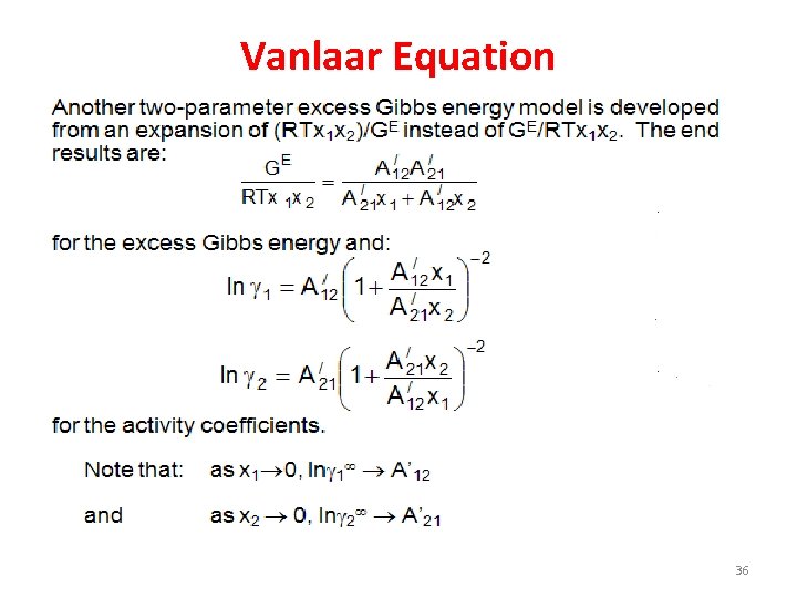 Vanlaar Equation 36 