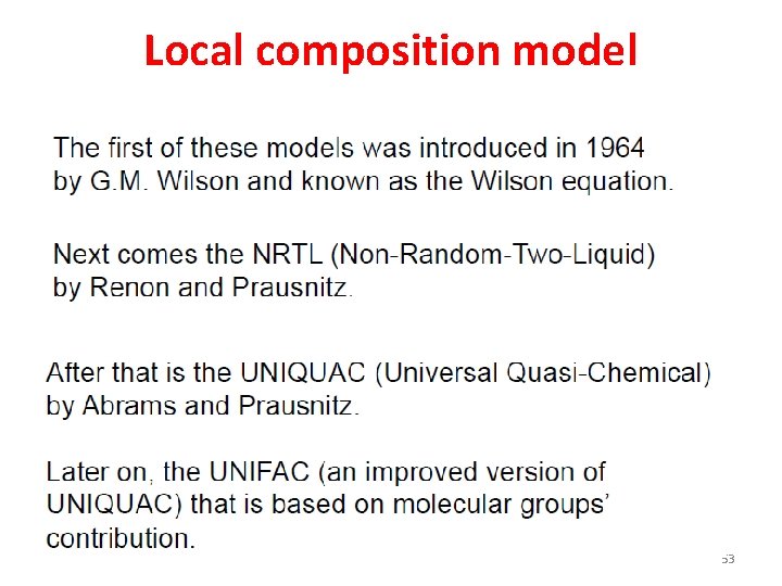 Local composition model 53 