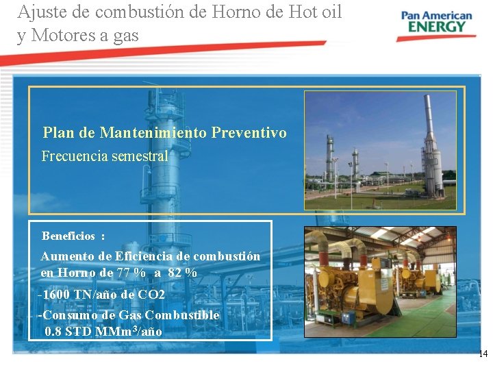 Ajuste de combustión de Horno de Hot oil y Motores a gas Plan de Ajuste de combustión de Horno de Hot oil y Motores a gas Plan de