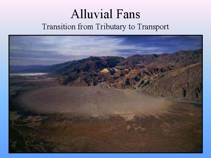 Alluvial Fans Transition from Tributary to Transport 