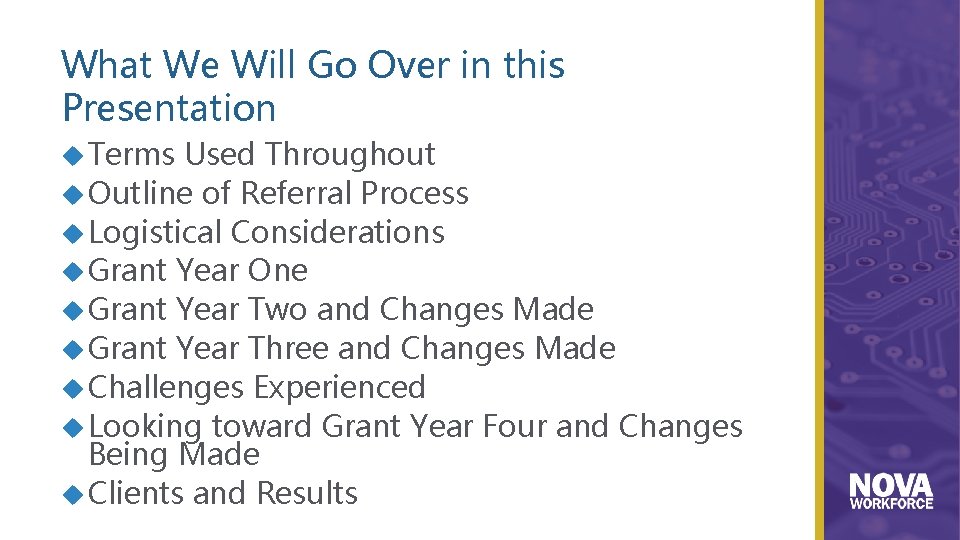 What We Will Go Over in this Presentation Terms Used Throughout Outline of Referral