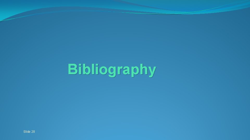 Bibliography Slide 28 