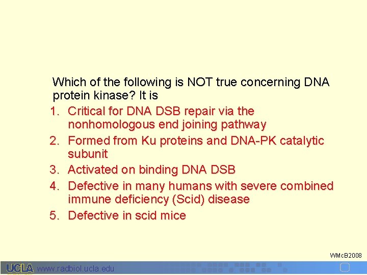 Which of the following is NOT true concerning DNA protein kinase? It is 1.