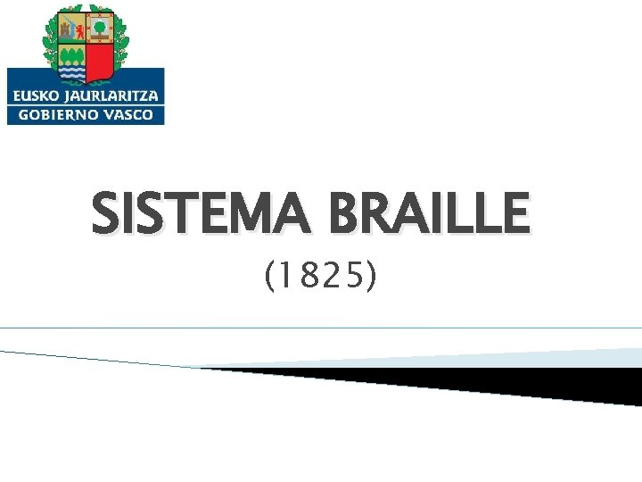 SISTEMA BRAILLE (1825) 