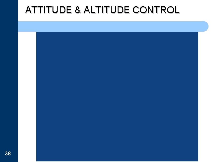 ATTITUDE & ALTITUDE CONTROL 38 