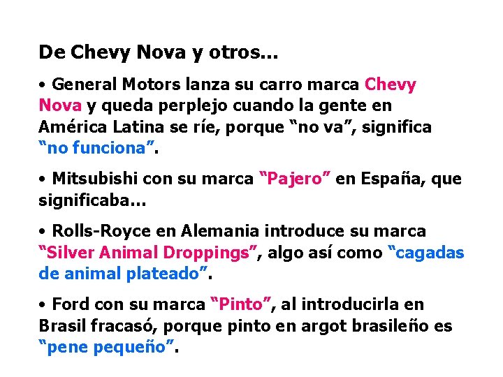 De Chevy Nova y otros… • General Motors lanza su carro marca Chevy Nova