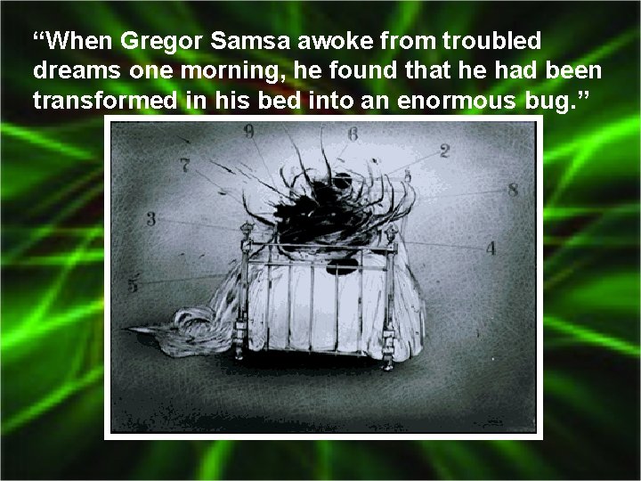 “When Gregor Samsa awoke from troubled dreams one morning, he found that he had