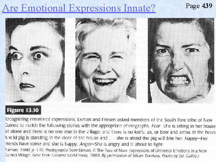 Are Emotional Expressions Innate? Page 439 