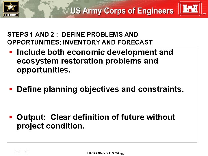 STEPS 1 AND 2 : DEFINE PROBLEMS AND OPPORTUNITIES; INVENTORY AND FORECAST § Include