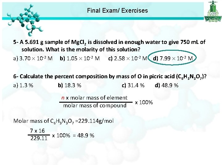 Final Exam Exercises 1 The Element In Group