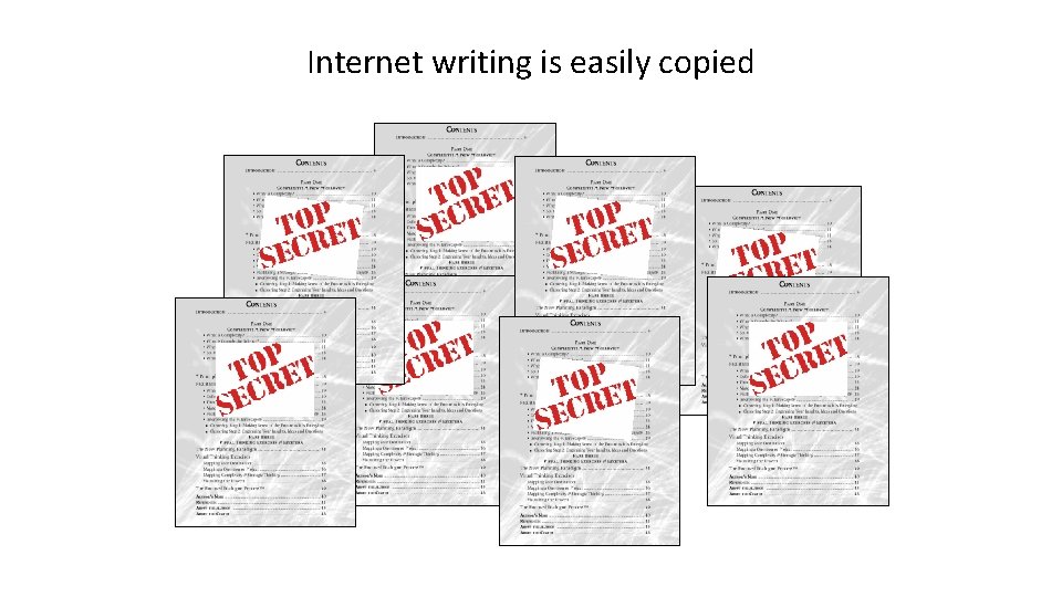 Internet writing is easily copied 