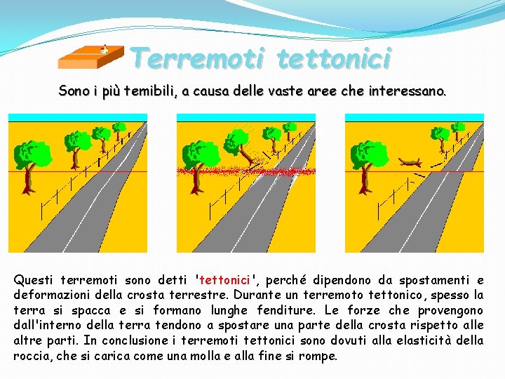 Terremoti tettonici Sono i più temibili, a causa delle vaste aree che interessano. Questi