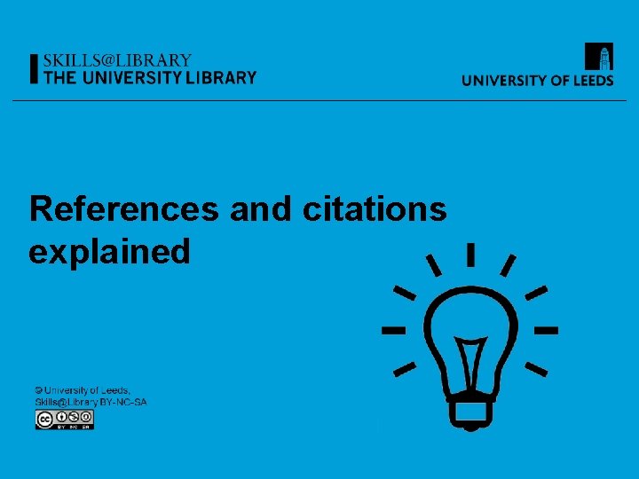 References and citations explained 