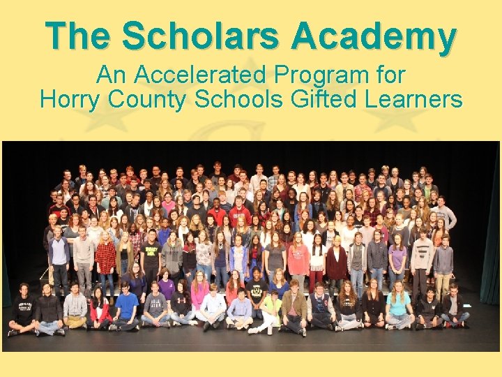 The Scholars Academy An Accelerated Program for Horry County Schools Gifted Learners 