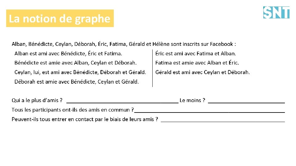La notion de graphe 