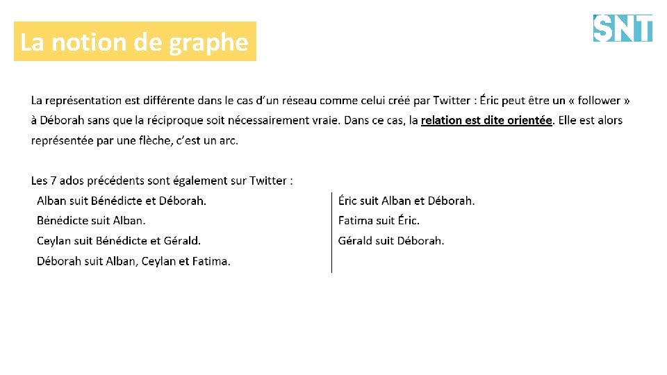 La notion de graphe 