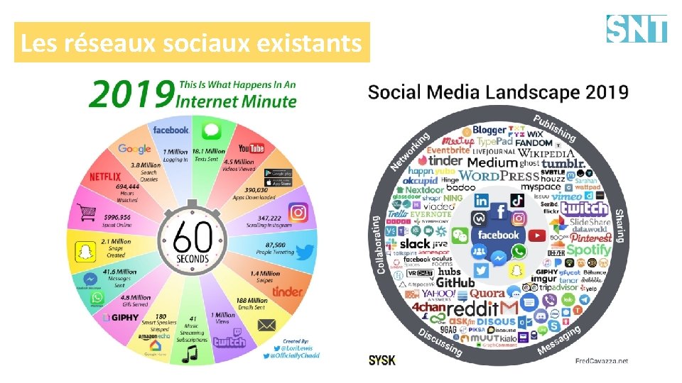 Les réseaux sociaux existants 