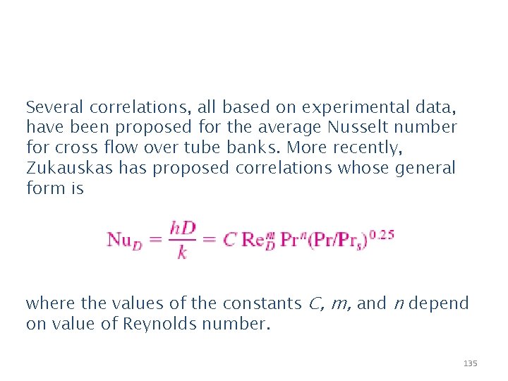 Several correlations, all based on experimental data, have been proposed for the average Nusselt