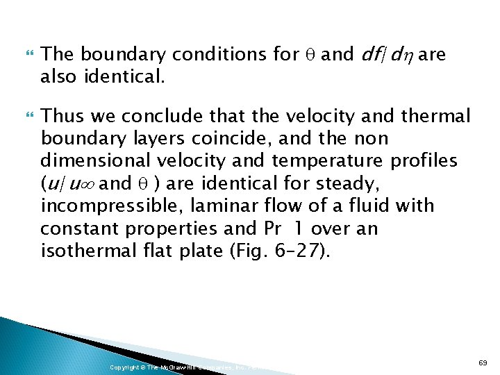 The boundary conditions for and df/d are also identical. Thus we conclude that