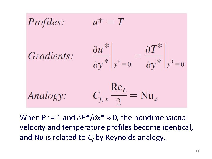 When Pr = 1 and P*/ x* 0, the nondimensional velocity and temperature profiles