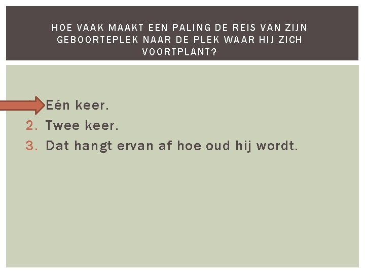 HOE VAAK MAA KT EEN PALING DE REIS V AN ZI JN GEBOORTEPLEK NAAR