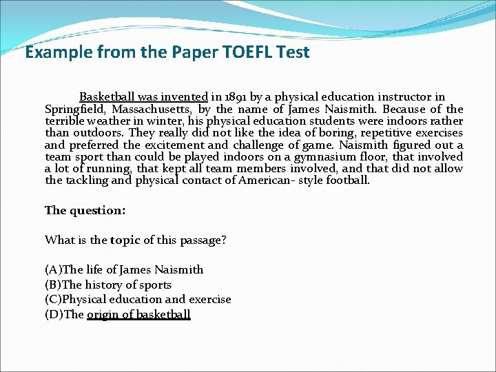 Soal toefl section 3 reading comprehension