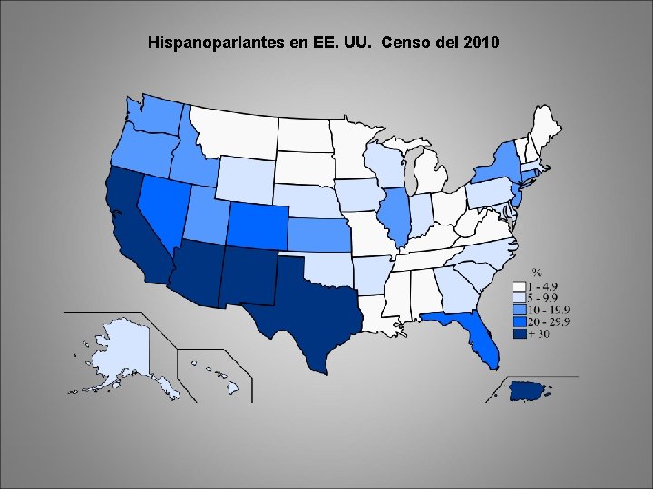 Hispanoparlantes en EE. UU. Censo del 2010 