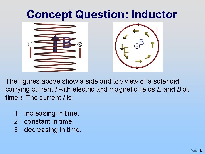 Concept Question: Inductor The figures above show a side and top view of a Concept Question: Inductor The figures above show a side and top view of a