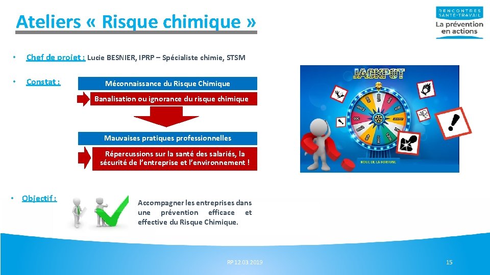 Ateliers « Risque chimique » • Chef de projet : Lucie BESNIER, IPRP – Ateliers « Risque chimique » • Chef de projet : Lucie BESNIER, IPRP –