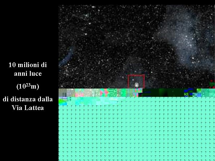 10 milioni di anni luce (1023 m) di distanza dalla Via Lattea 