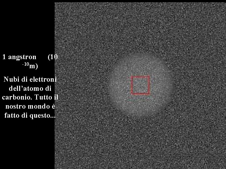 1 angstron -10 m) (10 Nubi di elettroni dell’atomo di carbonio. Tutto il nostro