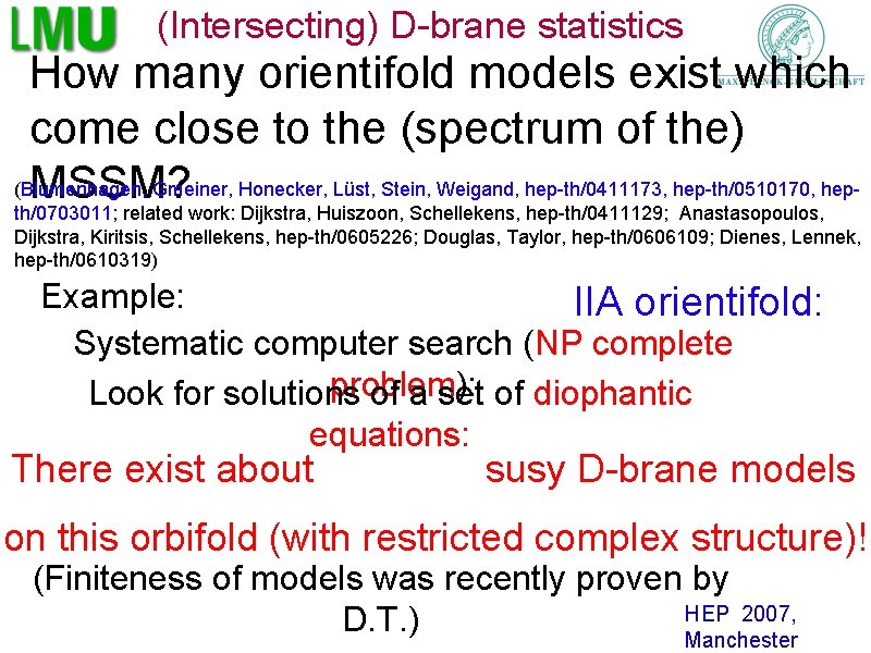 (Intersecting) D-brane statistics How many orientifold models exist which come close to the (spectrum