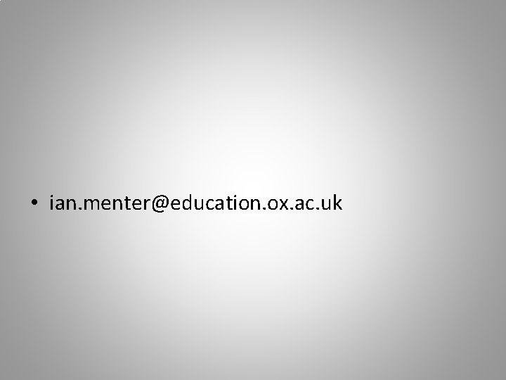  • ian. menter@education. ox. ac. uk 