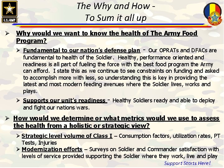 The Why and How To Sum it all up Ø Why would we want The Why and How To Sum it all up Ø Why would we want