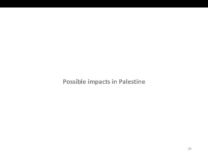 Possible impacts in Palestine 24 