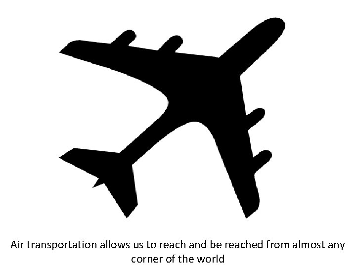 Air transportation allows us to reach and be reached from almost any corner of