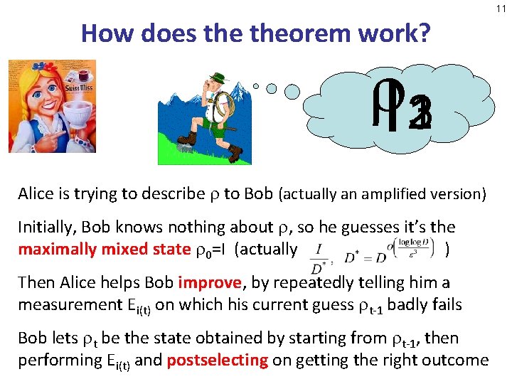 11 How does theorem work? I 321 Alice is trying to describe to Bob