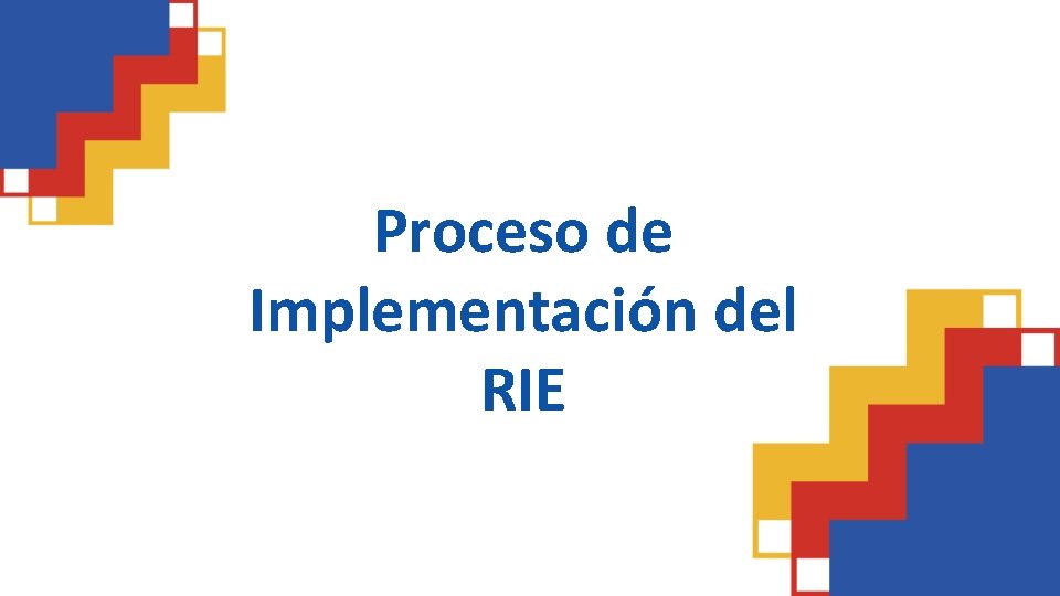 Proceso de Implementación del RIE 